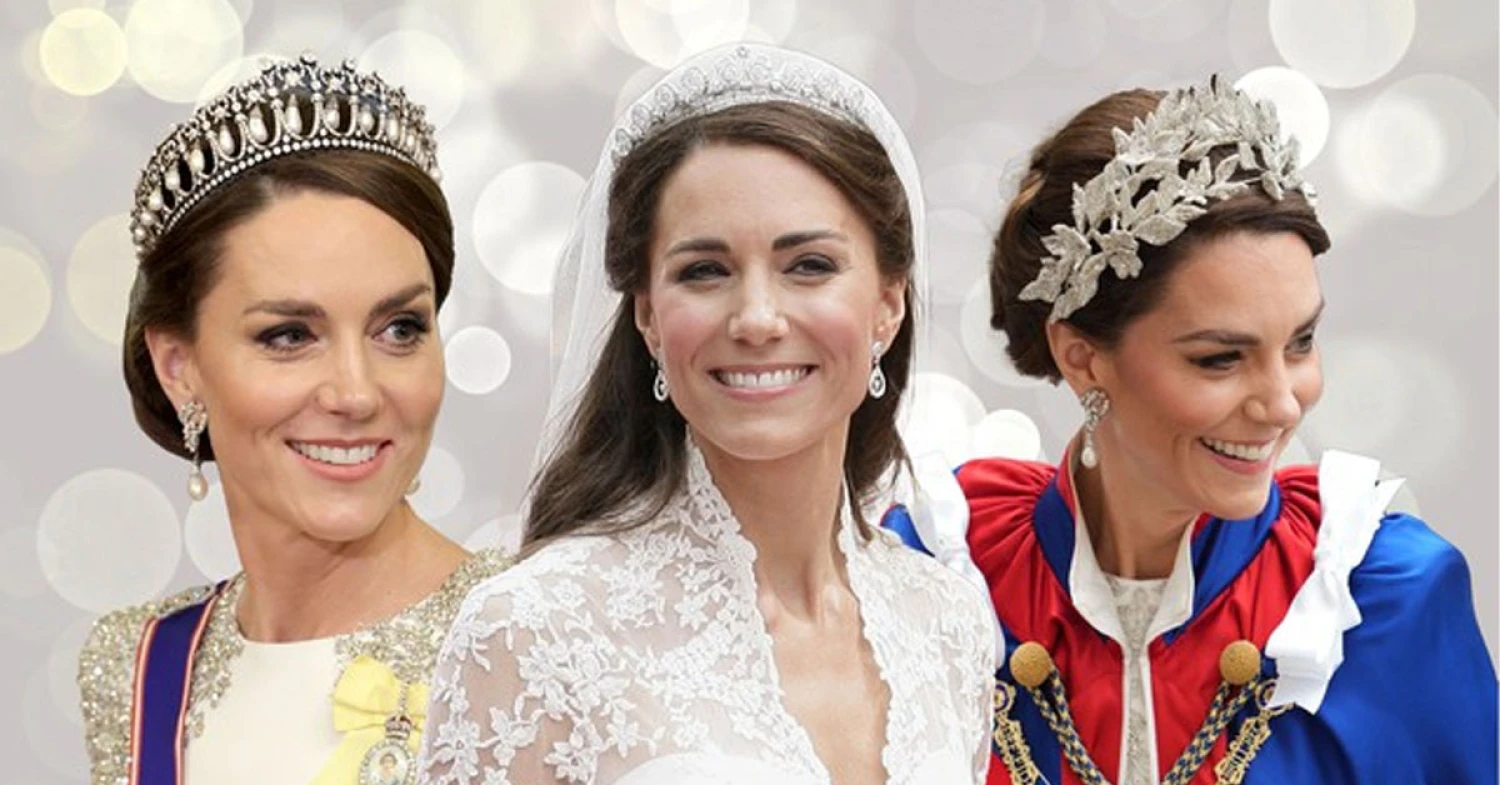 Catherine Utmost Glamour In Red Outfit & Glittering Sapphire Earrings Inherited From the Queen Mother