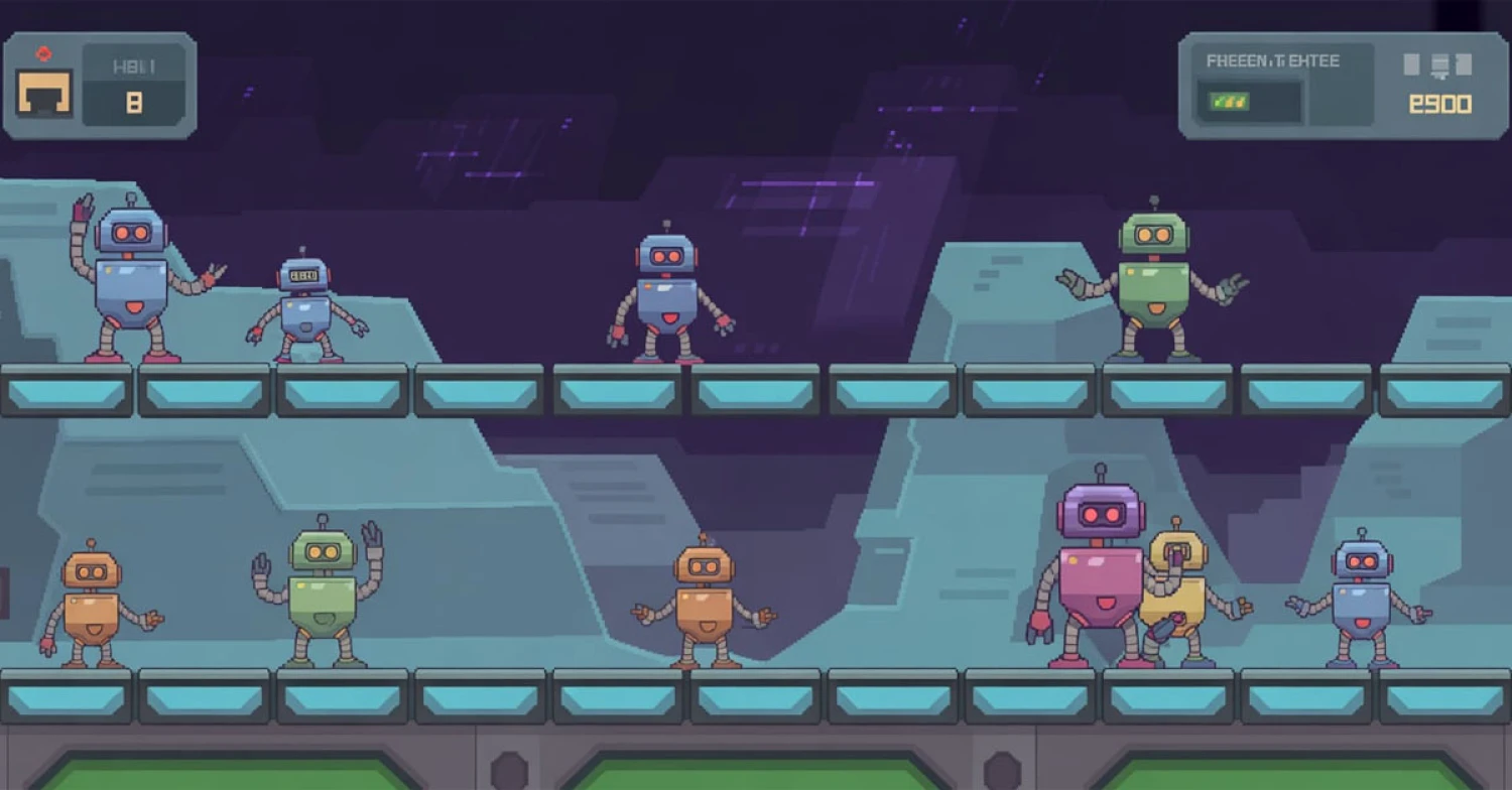 Aisa Bot Game Overview: Challenging 2D Sci-Fi Platformer With 8 Levels